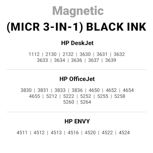 Image of VersaInk-Nano 63 MXL Titan-Magnetic (MICR 3-in-1) Black Ink Cartridge Replacement of 63 and 63 XL, Works with DESKJET 1112,2130,3630,OFFICEJET 3830,4650,5200,Envy 4510,4520