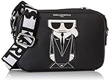 Karl Lagerfeld Paris Womens Maybelle Camera Crossbody Cross Body, Black/Grey, One Size US