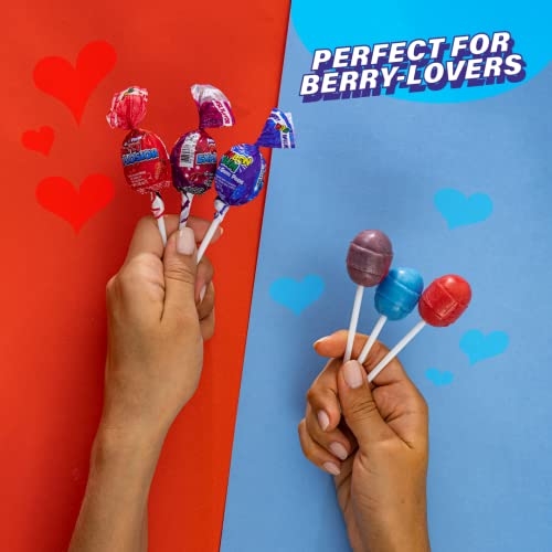 Colombina Bon Bon Bum Lollipops W/Bubble Gum Center - Berry Explosion Flavor, 1 Pack Of Individually Wrapped Assorted Berry Suckers, Perfect Holiday Candies And Pantry Staples, 6 Oz Bag, (10 Count) #TOP4