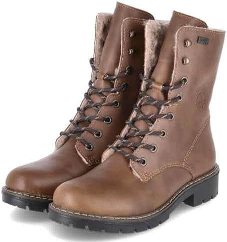 Rieker Y9184-22 Schnürstiefel Kunstleder Damen in braun