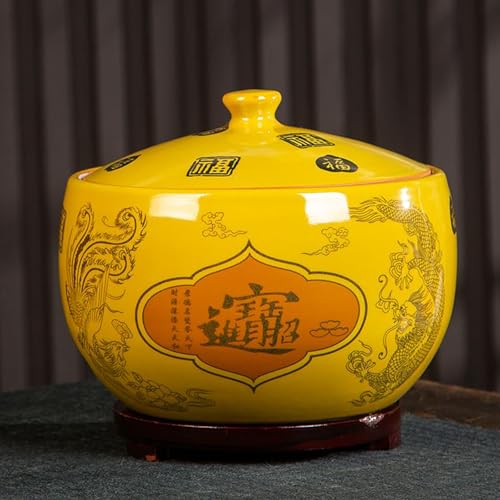 Seau à riz chinois en céramique peint à la main pour cuisine élégante