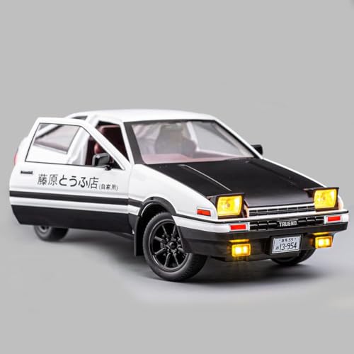 Image of Mashes AE86 1:32 Scale Metal Diecast Model with Pull Back Action, LED Lights, Sound & Openable Doors, Premium JDM Sports Car Collectible for Kids, Boys, Girls, Car Enthusiasts & Collectors