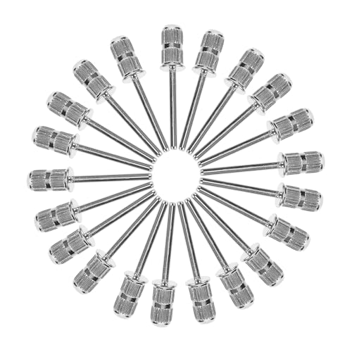 TOVINANNA Brocas para Manicura de Metal 2,35 Mm 20 Piezas Accesorio para Lima de Uñas Herramienta de Pedicura y Quita Durezas Profesional para Cuidado de Uñas
