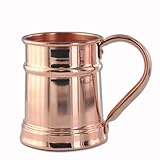 15oz Solid Copper Moscow Mule Stein by Paykoc – Personalized Smooth Copper Mug with Brass Handle – Handcrafted Cocktail Gift