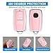 QBUC Key Fob Cover for Acura MDX 2014-2020, for Acura RDX 2015-2021, Soft Key Shells Case with Keychain for ILX RLX TLX 2015-2022 Car Accessories(4 Button,Silvery-Pink)