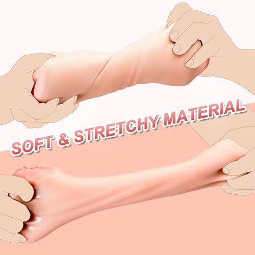 Image of 3 in 1 Pocket Pussy Male Masturbator - Adult Sex Toys for Men Penis Stimulation,Male Blowjob Stroker Toy with 3D Realistic Textured Tight Anus & Real Mouth for Man Masturbation Pleasure (Flesh)