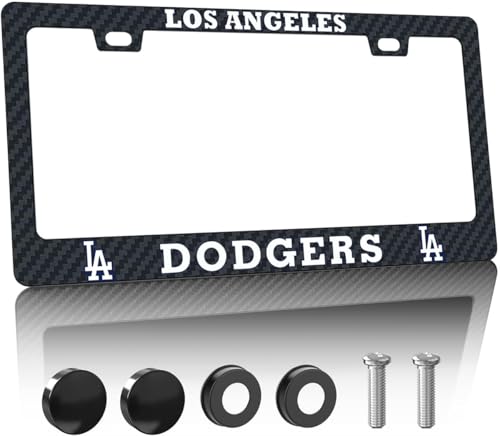 1PCS Carbon Fiber License Plate Frame for Dodgers