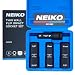 Neiko 02281B 1/2" Drive Impact Flip Socket, 4 Piece Lug Nut Service Set | Standard SAE and Metric Sizes - Includes 3 Inch Extension Bar | Chrome Moly Steel