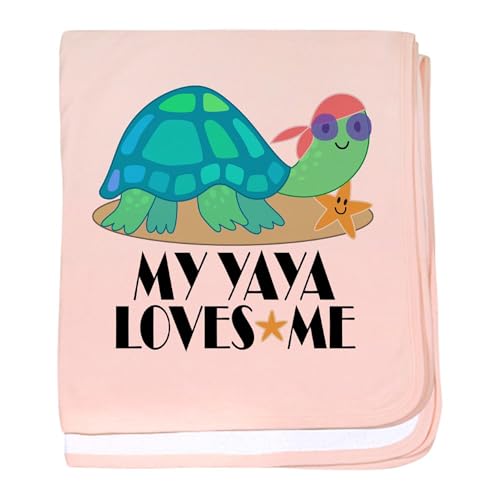 CafePress Yaya Loves Me Turtle Baby Blanket, Super Soft Newborn Swaddle