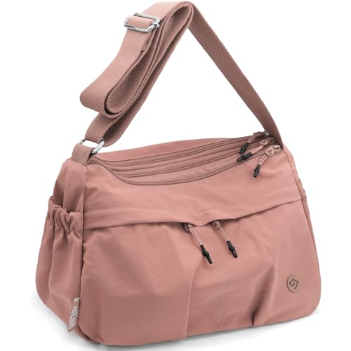 Sac bandoulière femme grande capacité multipoches nylon étanche voyage et usage quotidien