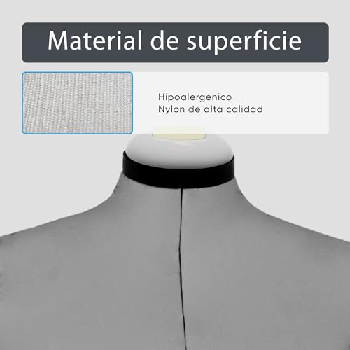 Busto maniquí de moda ajustable para costura y confección de ropa 6