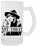 BIOCLOD Not Today Beth Dutton Transparent Tasse Pour Bire Avec Poogne Transparent Mug For Beer