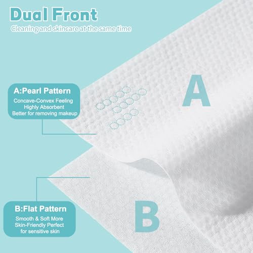 CenYouful Disposable Face Towel 600 Count, Soft Cotton Facial Dry Wipes, Multi-Purpose for Skin Care, Makeup Remover, Face Wipes and Facial Cleansing