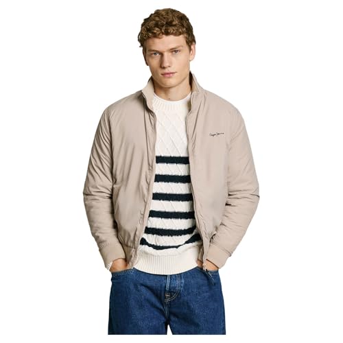 Pepe Jeans Mustrel Giacca, Marrone (Beige Chiaro), M Uomo