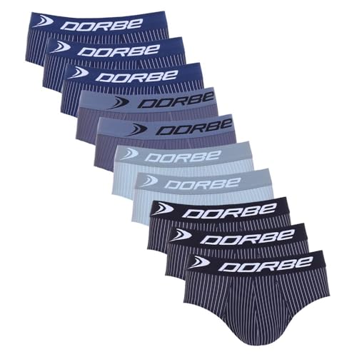 Kit 10 Cuecas Slip Risca de Giz Microfibra Dorbe Original Masculina Cueca Tradicional Cavada Listrad