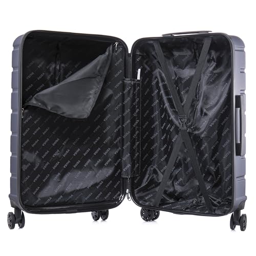Image of InUSA TREND Luggage with Spinner Wheels | Durable Lightweight Hardshell Suitcase, Travel bag with Handle and Trolley, 20-Inch Carry On Small Luggage | Blue