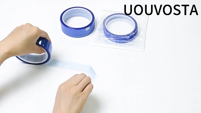 Image of 4 Rolls 20mm X 33m 108ft Blue Heat Resistant High Temperature Resistance Silicone Rubber Heat Transfer Tape for Sublimation Press Vinyl and Fixing of Electronic Parts During Processing, No Residue