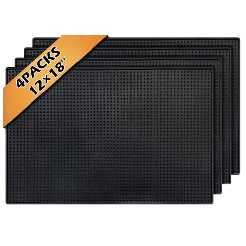 Pesilo 4 Pcs Bar Mats for Countertop 18 x 12