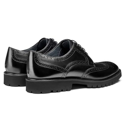 Image of Men's Dress Shoes Wingtip Genuine Cowhide Leather Oxfords with Brogue Derby Shoes for Wedding, Business, Fomal Occasions