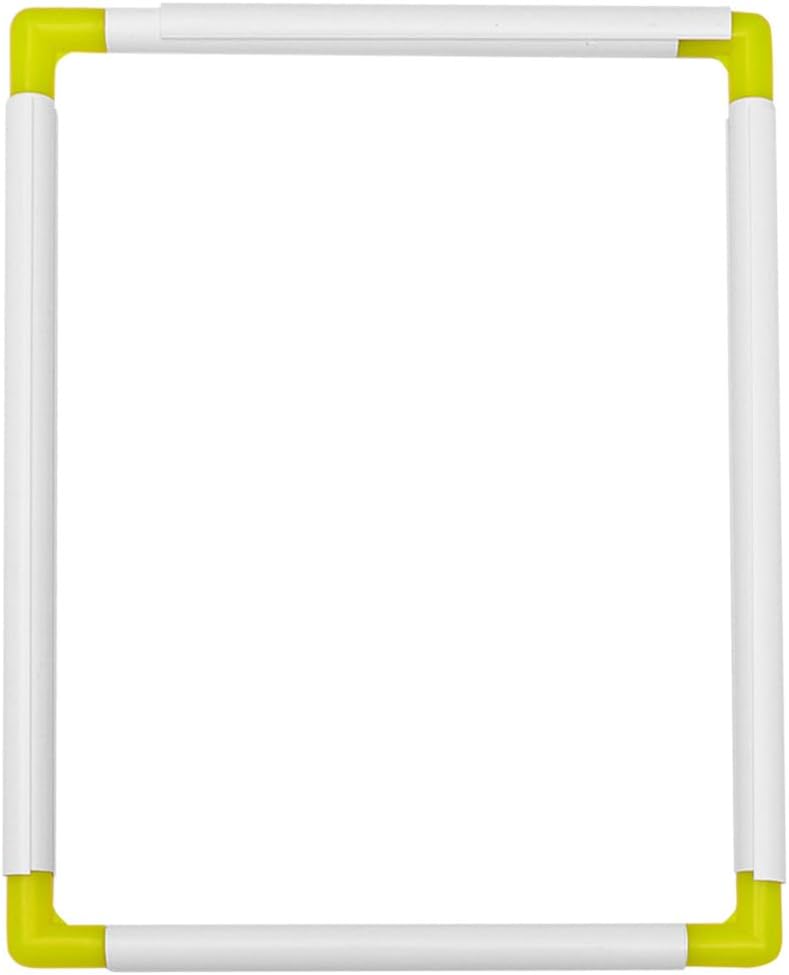 OFFSCH Square Embroidery Frame Clip for Cross Stitch 30x40cm Portable Plastic Clamp Hoop Tool for Needlepoint and Quilting Crafts Random Color