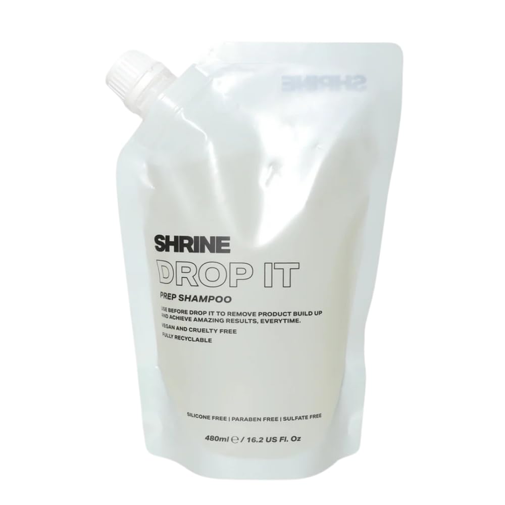 Shrine Drop It PREP SHAMPOO | Nourishing & Hair Health Supoorting Formula with Vitamin E | Removes Product Build up | Pre-Colour & Clarifying Shampoo | Vegan, Sulphate, Paraben & Cruelty Free | 480ml