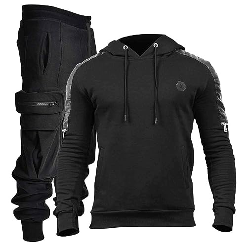 Men's Tracksuit Piece Hoodie Athletic Jogging Sweatsuits for Men