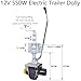 Electric Joc-key Wheel Mover Trailer Mover, 12V 550W Electric Trailer Jack with Max Load 2722KG with 5-7m/min Speed, Motorised Joc-key Wheel for Caravan RV Camper