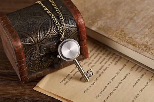 Image of AUGEN Premium Pocket Watch Metal Keychain Key Retro Vintage for Gifting With Key Ring Anti-Rust (Pack Of 1)