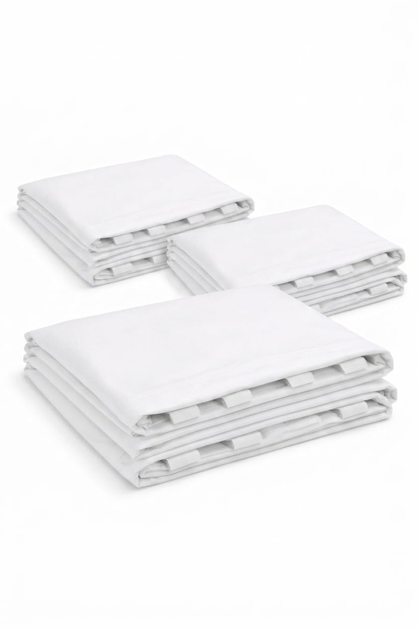 Xone | Set 3 pezzi Tenda laterale per Gazebo 3x3m, tessuto impermabile Anti-UV 99% | solo 3 Pareti Laterali colore Bianco