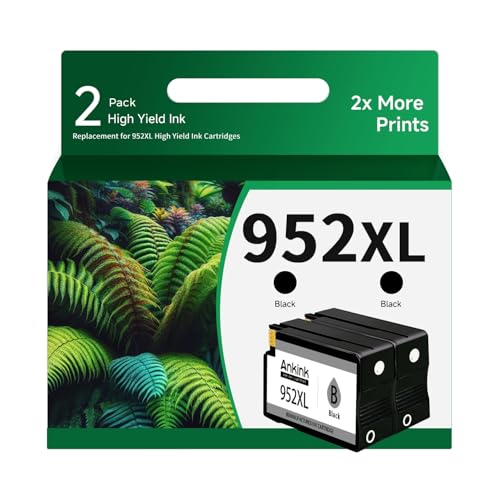 Ankink Cartuchos de tinta negra compatibles con impresoras HP 952xl 952 XL para Officejet Pro 8710 7740 8720 8702 8210 7720 8715 8730 8740 8216 8725 (negro, 2 unidades)