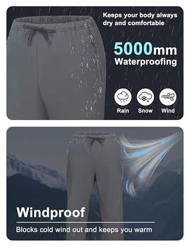 Little Donkey Andy Women's Fleece Lined Hikng Pants Waterproof Cargo Pants Winter Thermal Running Joggers2