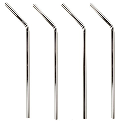 Pitillos de acero inoxidable reusable paquete x4 miniatura 1
