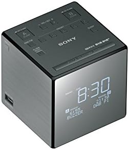 Sony XDR-C1DBP DAB/DAB+/FM Clock Radio with Dual Alarm and USB Smartphone Charging - Grey