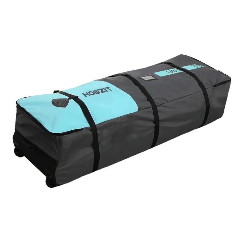 Boardbag Kitesurf à roulettes Professionnel – Protection 10mm Anti-Choc – Howzit 150cm – Capacité Quiver Complet (2 Planches + 3 Ailes) –Idéal Voyage Avion