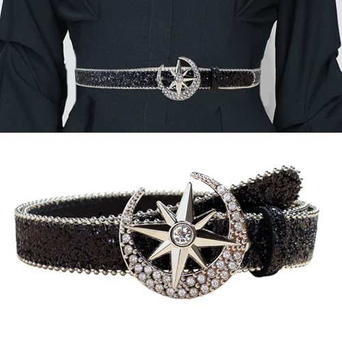 Glittering Sequined Belt BlingBling Rhinestones Buckles Waist Belt Fashion Pants Belt2