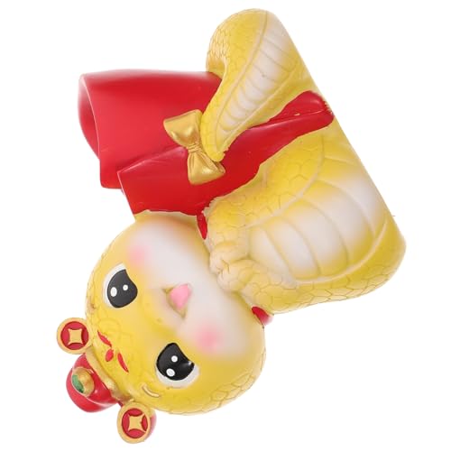 DIYEAH Porta Lápices Serpiente Feng Shui de Resina para Escritorio Organizador Oficina Multifuncional con Figura Zodiacal Decoración Amuleto Buena Suerte para Escritorio Hogar