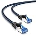 Produktbild deleyCON 2m CAT8.1 Patchkabel Nylon Netzwerkkabel Datenkabel S/FTP PIMF 2000MHz 40Gbit RJ45 LAN DSL Kabel Halogenfrei CAT.8 Ethernet Kabel RJ45 Stecker - Schwarz