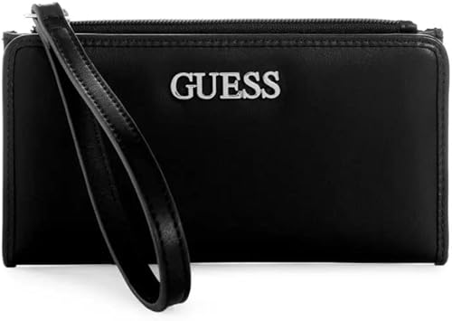 GUESS Factory Cartera organizadora múltiple Evie para mujer, color negro, Negro -, Cartera