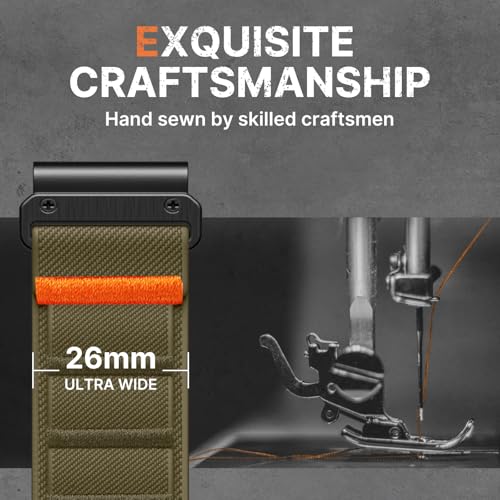 Image of Bandletic Compatible with Garmin Fenix 8 51mm Band - 26mm Quick Fit Soft Stretchy Loop Bands with G-Hook for Fenix 7X 6X Pro /5X Plus /3 /3 HR /Instinct 2X Solar 3 50mm /Enduro /Quatix 6X /Tactix /Epix Pro 2