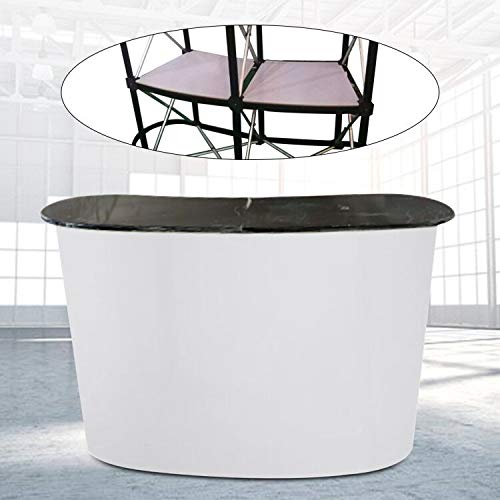 Portable Tradeshow Podium Table Display Exhibition Counter Stand Booth Fair 51" X15" X35",Trade Show Counter Podium Counter Black Top Trade Show Table Display,Salon Reception Desk Promotion Retail #TOP7