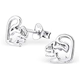 HOCHWERTIG - EINZIGARTIG - ZUM VERLIEBEN ♥ Der zierliche Silberohrstecker ist 8 x 8mm groß und 0,75 g schwer.