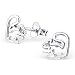 Produktbild Monkimau Mädchen Ohrringe Eichhörnchen Ohrstecker aus 925 Sterling Silver echt Silber mit Kristallen