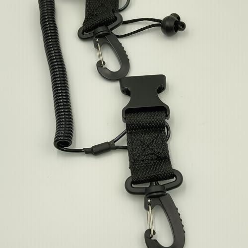 NIYATA 4 Stück Spiralkabel Tauchen Kamera Halter Lanyard mit Karabiner, Tauchen Ausrüstung Mit Clips Schnellverschluss, für Tauchen Schnorcheln Klettern, Unterwasserkamera