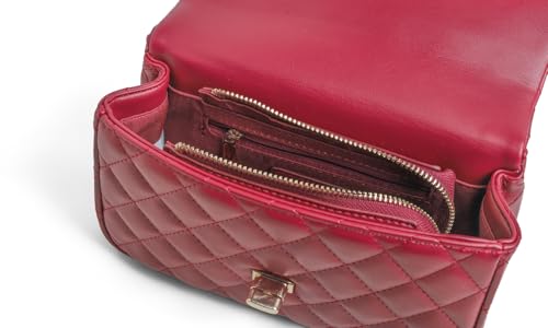 Image of FEVERSOLE Crossbody Bag Vegan Leather Women Retro Small Saddle Satchel Shoulder Bag Tote With Long Adjustable Strap