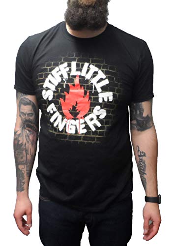 Image of Mazeys Mens Official Stiff Little Fingers T Shirts (Large, SLF Wall)