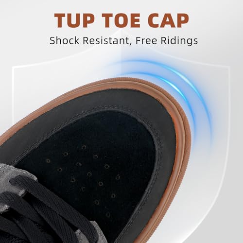 Mens MTB Mountain Bike Cycling Shoes for Flat Pedals,Suitable for Free Riding Mountain Biking D/H Enduro Cross Trail Commuter BMX,Black2