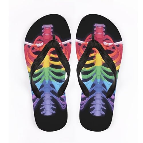 Women Skull Flip Flop Sandal, Animal Floral Classic Men's Thong Sandals Bathroom Soft Comfort Fit Unisex2