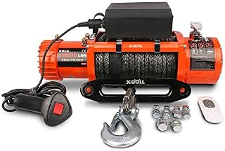 X-BULL 12V Synthetic Rope Winch-13000 lb. Load Capacity