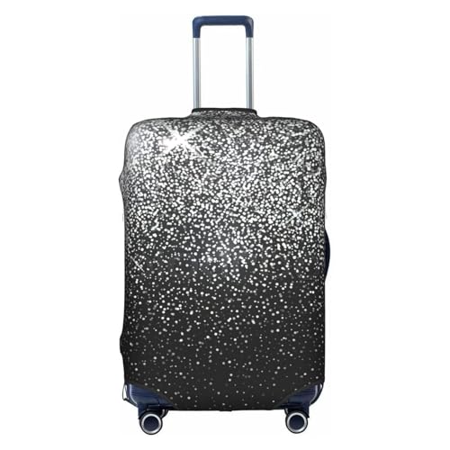 Housse de bagage élastique avec zip robuste et protection paillettes argentées XL