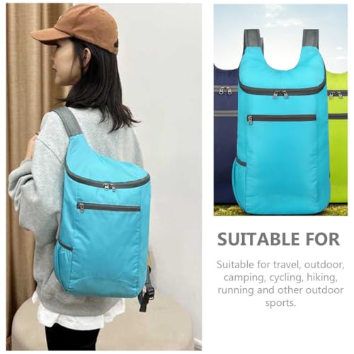 Mochila impermeable plegable para senderismo ligera Sky-blue miniatura 5